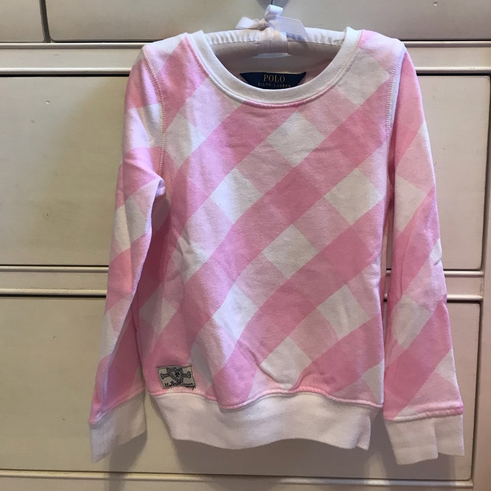 Great Condition RL checkered pink sweatshirt